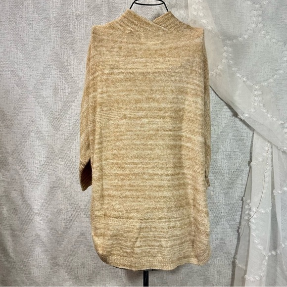 Anthropologie field flower tan knit cowl neck tunic sweater size S - Picture 7 of 11
